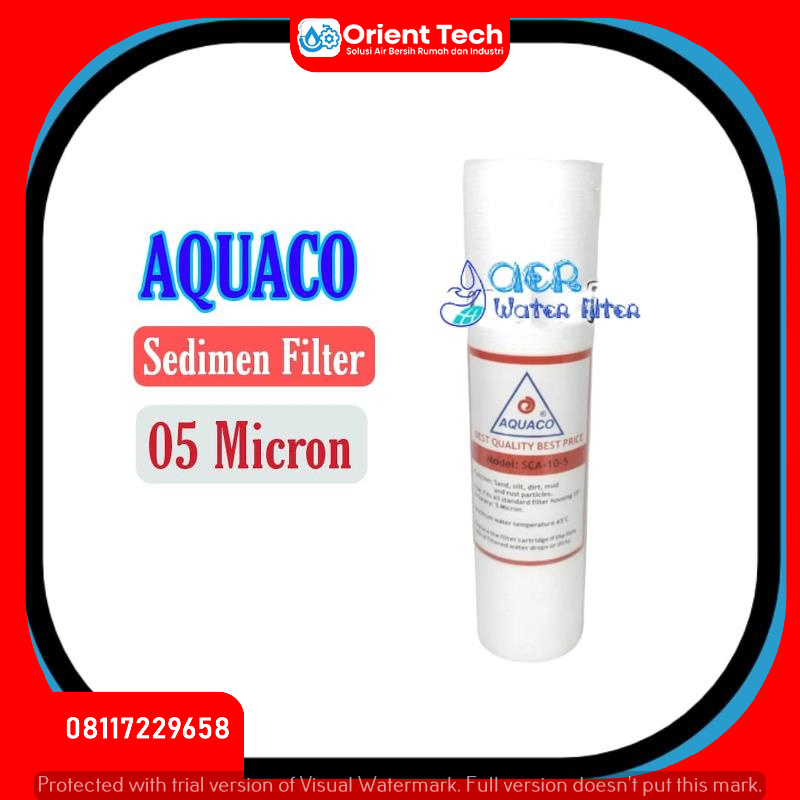 Aquaco Filter 10 inch - Catridge Filter Air 10 inch - Spun 10 inch 05 micron