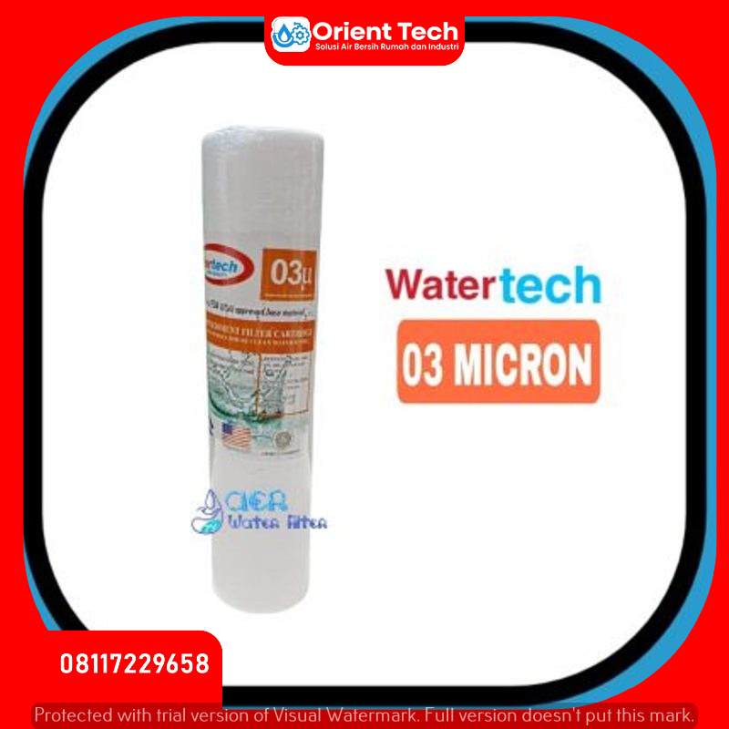 Jual Cartridge Filter Air - Sediment - Spun 10 Inch 03 micron - Watertech