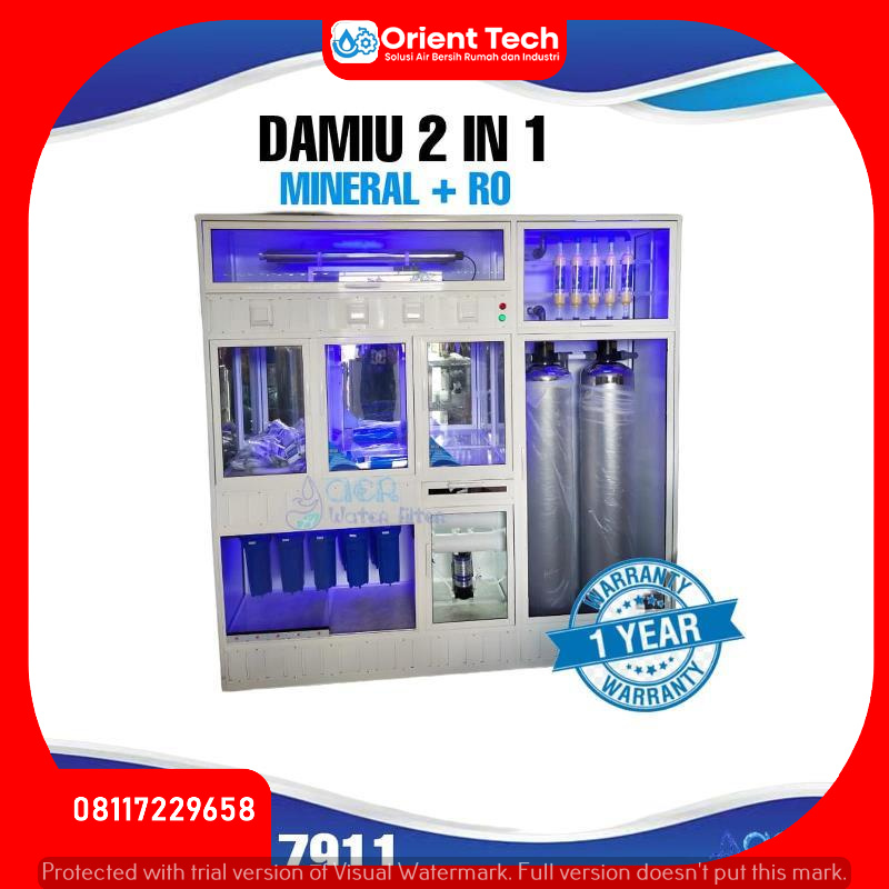 Depo air minum isi ulang 2 in 1 Bio + RO 2 isi 1 cuci ekonomis