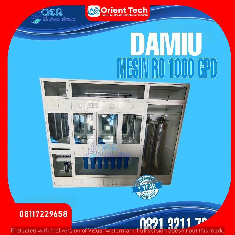 Depo air minum isi ulang Mesin RO 1000 Gpd