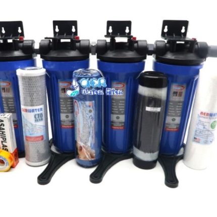 Jual Paket Filter Air Ekonomis 4 Housing 10" Biru Air Besi