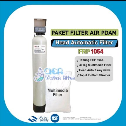 Jual Paket Filter Air PDAM dan SUMUR Full Automatic Backwash - FRP 1054