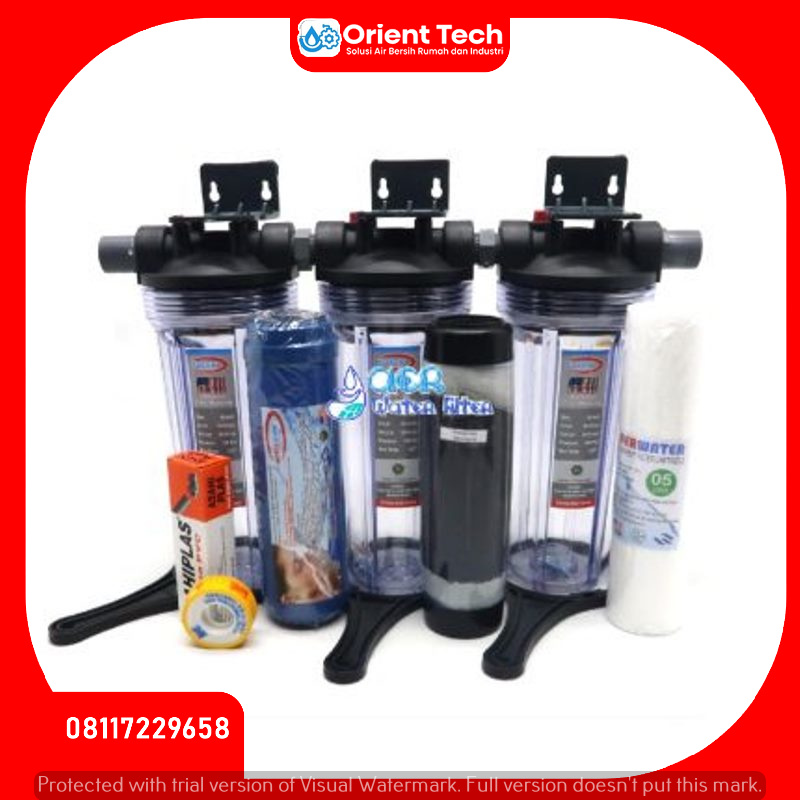 Jual Paket Filter Air Ekonomis 3 Housing Clear 2