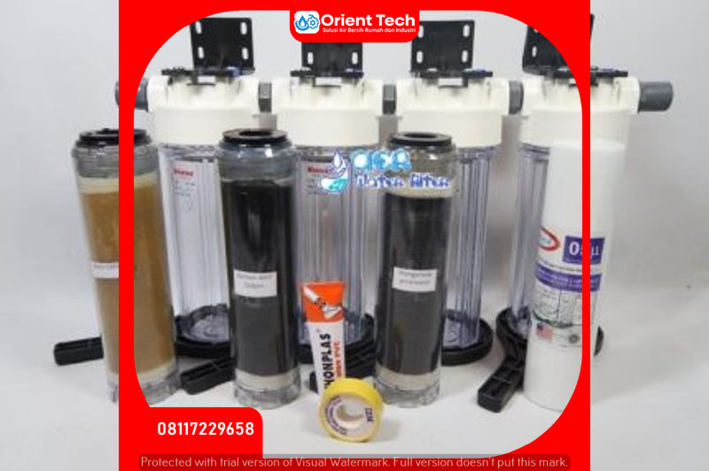 Jual Paket Filter Air Ekonomis 4 Housing 10 inch Clear Air Besi dan Berkapur