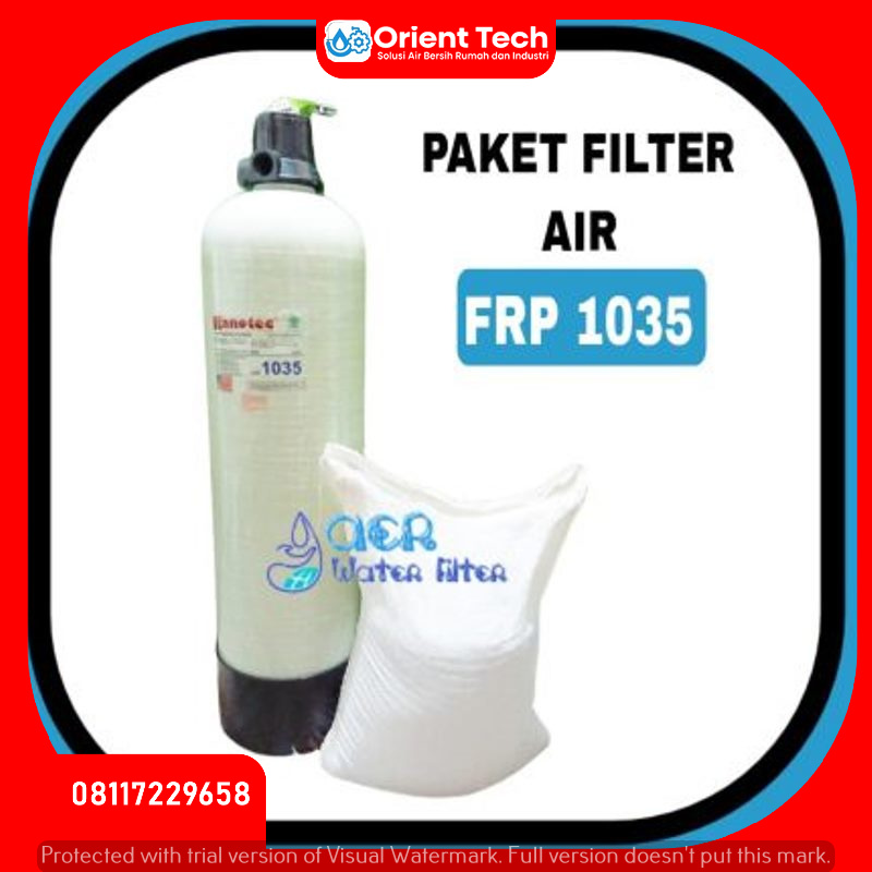 Jual Paket Filter Air Tabung FRP 1035 Air Ledeng/PDAM