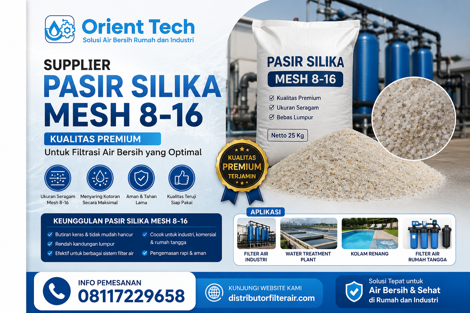 Supplier Pasir Silika Mesh 8-16