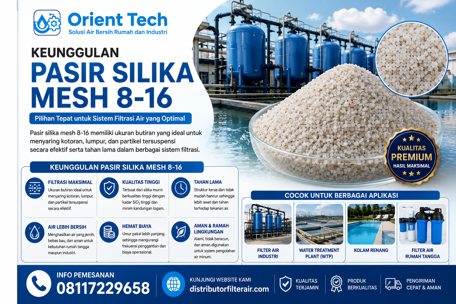 Keunggulan Pasir Silika Mesh 8-16