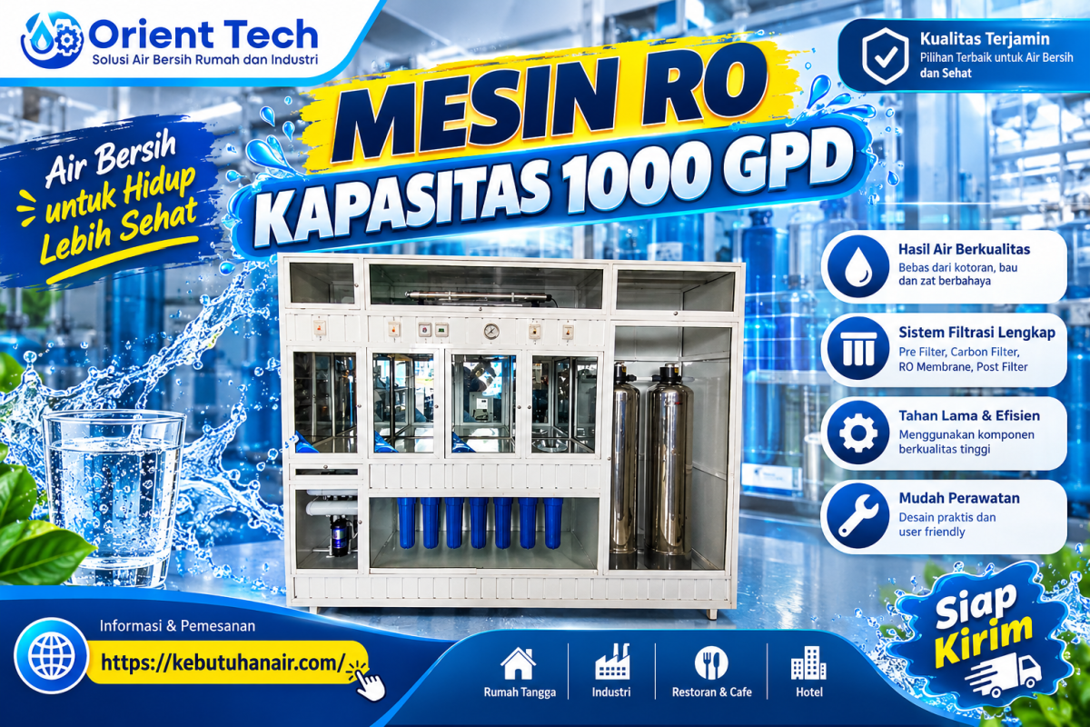 Mesin RO Kapasitas 1000 GPD