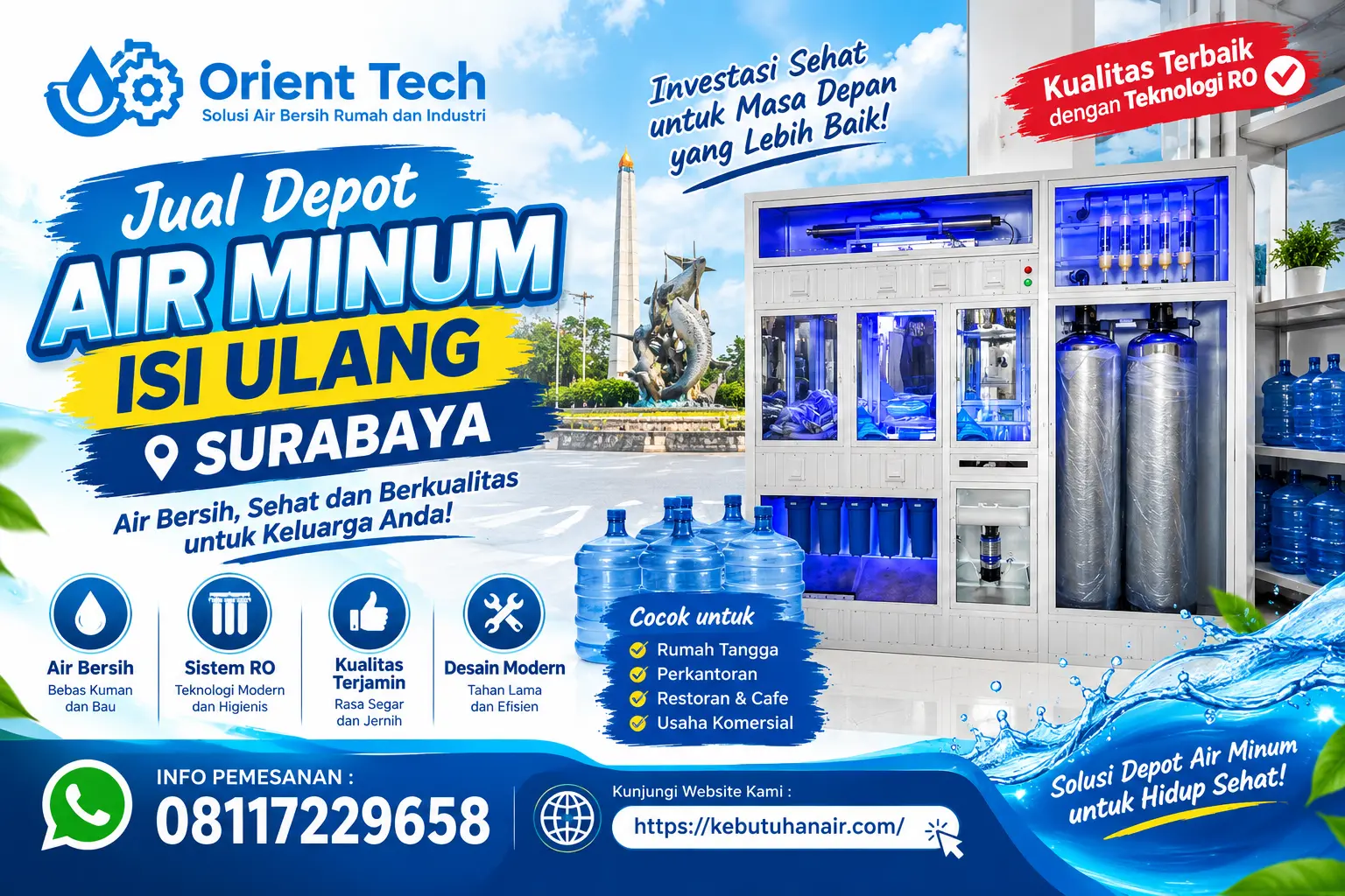 Jual Depot Air Minum Isi Ulang Surabaya