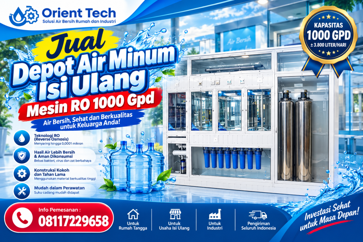 Jual depot air minum isi ulang mesin ro 1000 Gpd