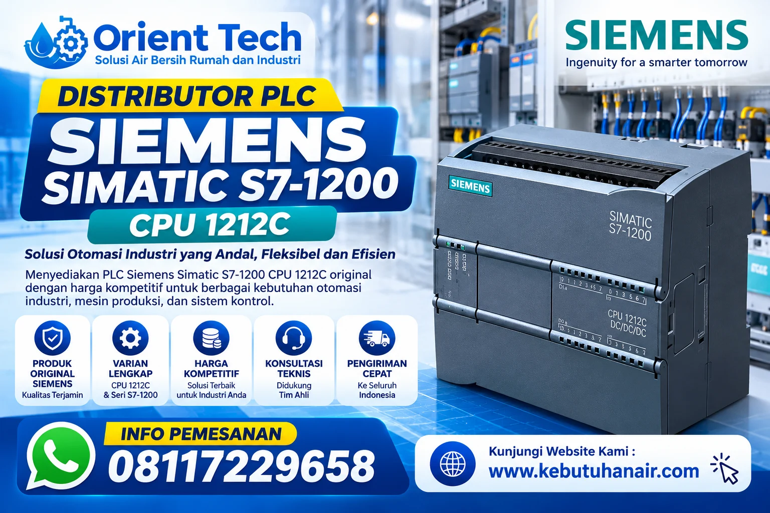 Distributor PLC Siemens Simatic S7-1200 CPU 1212C