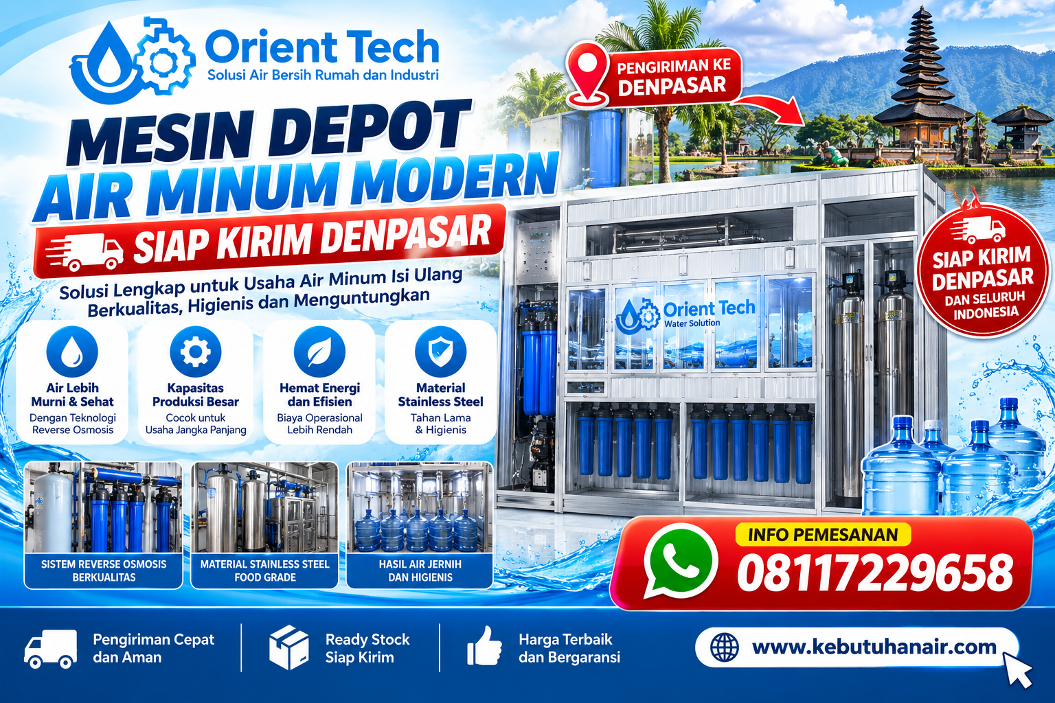Mesin Depot Air Minum Modern siap kirim Denpasar