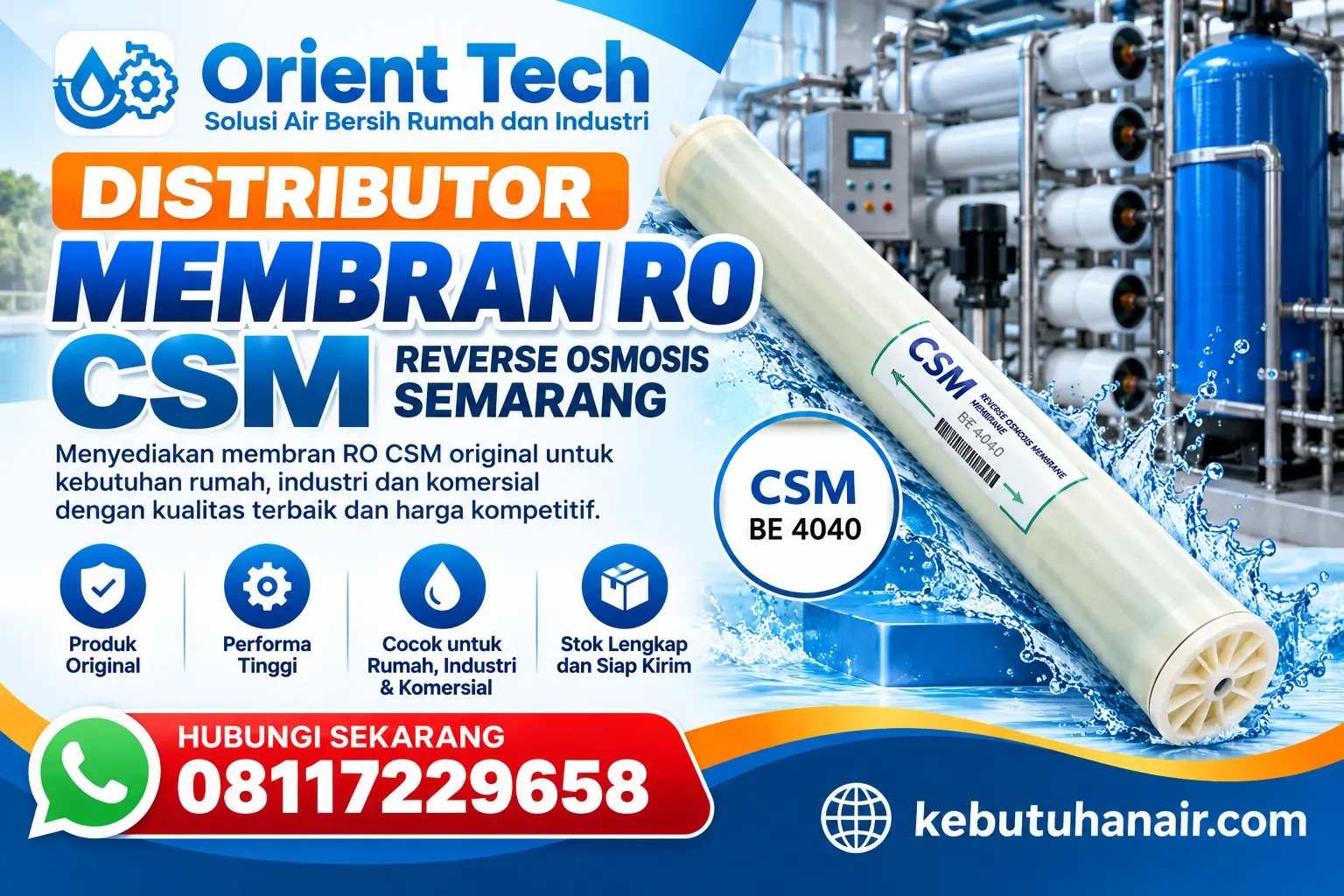 Distributor Membran RO CSM Reverse Osmosis Semarang