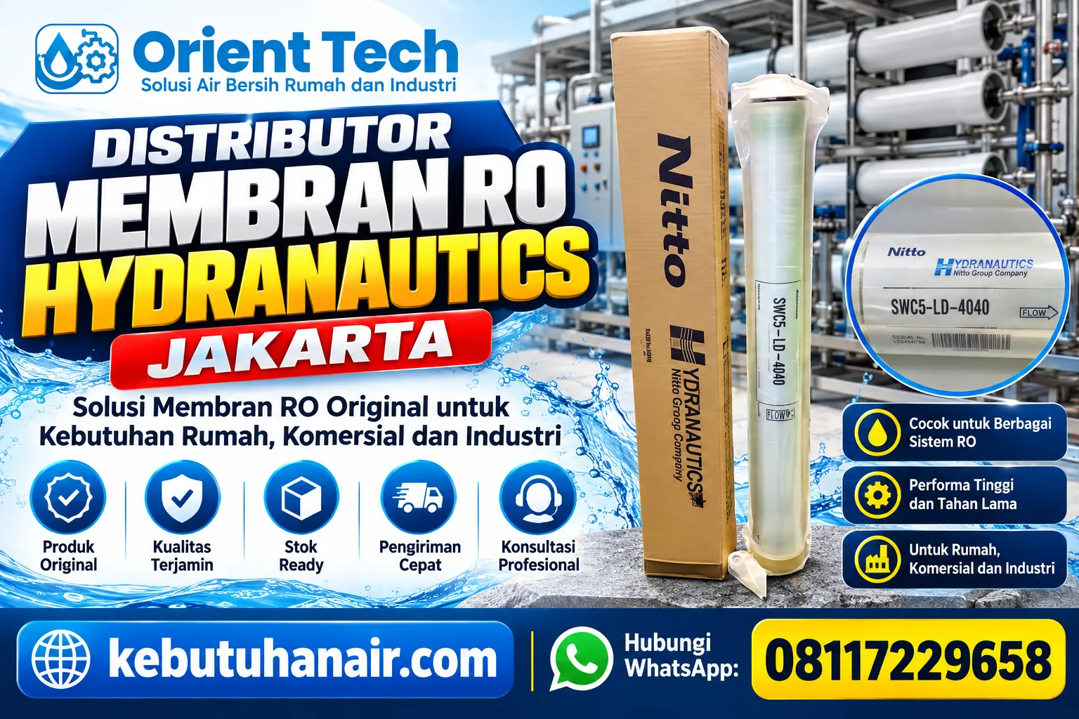Distributor Membran RO HYDRANAUTICS Jakarta