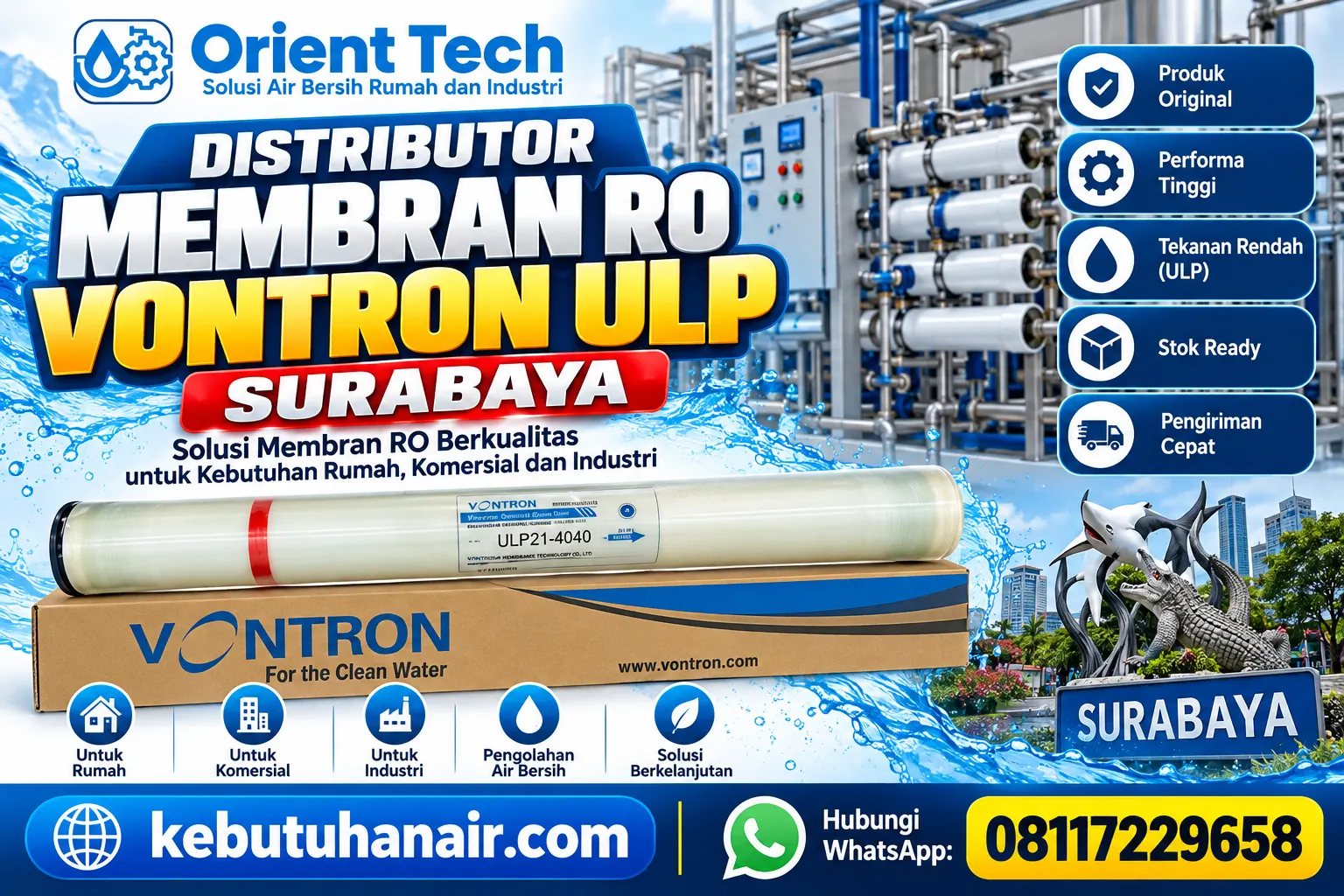 Distributor Membran RO Vontron ULP Surabaya